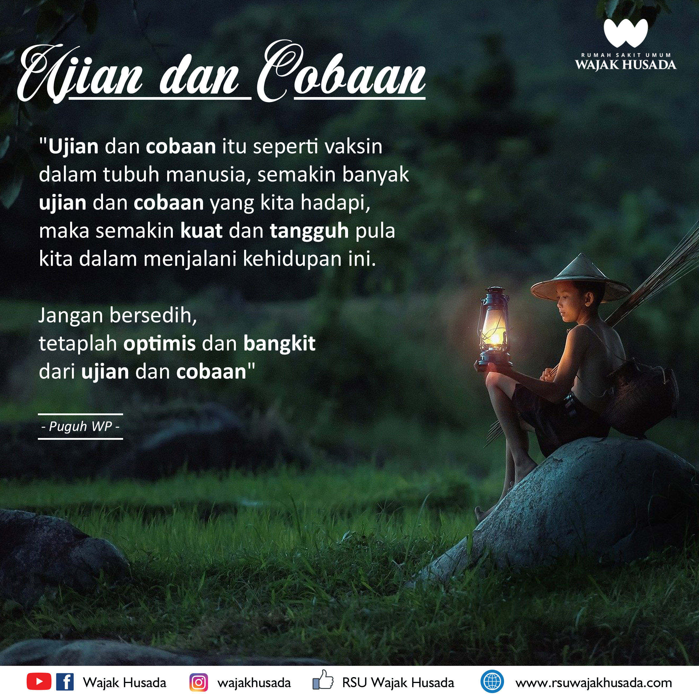 " tetaplah optimis dan bangkit dari ujian dan cobaan"